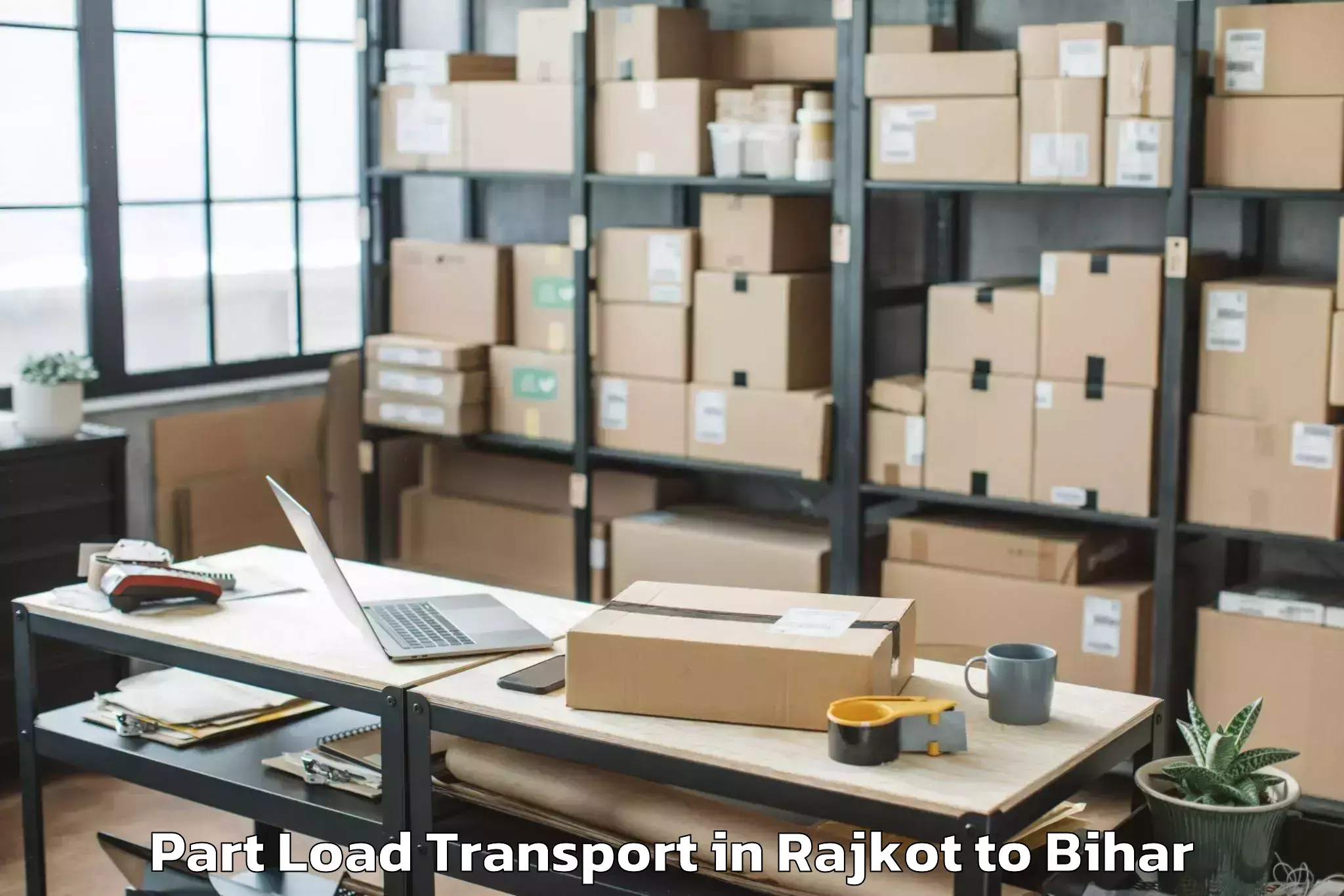 Affordable Rajkot to Noawan Part Load Transport